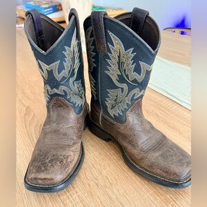 Ariat Brown and Black Kids' Western Boots size 1 , boy or girl cowboy boots